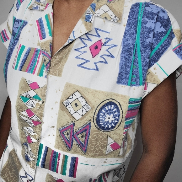 Caliche Vintage Short Sleeve Button Down Shirt - Picture 3 of 3